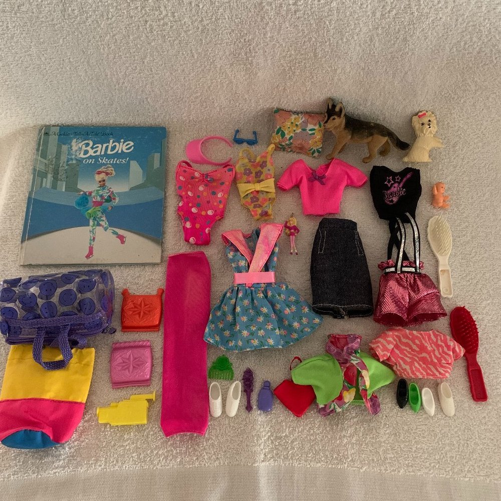 Barbie Clothes Accessories and Book